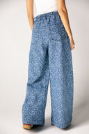 GEOMETRIC DENIM PANTS - ICED