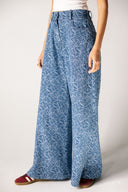 GEOMETRIC DENIM PANTS - ICED