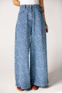 GEOMETRIC DENIM PANTS - ICED