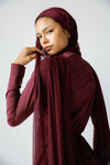 TULLE LAYERED SWIM HIJAB -MAROON
