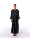 Minimal Stripe Dress -BLACK