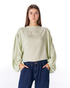 Oversized Boat-Neck Blouse -MINT GREEN