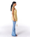 Sleeveless Wrap VEST -BUTTER YELLOW