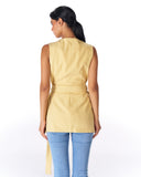 Sleeveless Wrap VEST -BUTTER YELLOW