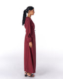 SOFT SILHOUETTE DRESS -MAROON