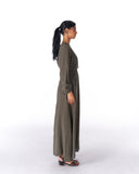 SOFT SILHOUETTE DRESS -OLIVE