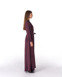 Drape Tie-Waist jumpsuit -DARK PURPLE