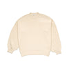 OVERSIZED PLAIN KNIT PULLOVER -BEIGE