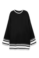 STRIPPED WOOL SET - BLACK