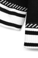 STRIPPED WOOL SET - BLACK