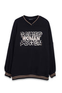 Embroidered Stripped Hoodie