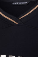 Embroidered Stripped Hoodie