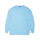 OVERSIZED PLAIN KNIT PULLOVER -BABY BLUE