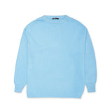OVERSIZED PLAIN KNIT PULLOVER -BABY BLUE