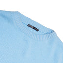 OVERSIZED PLAIN KNIT PULLOVER -BABY BLUE