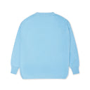 OVERSIZED PLAIN KNIT PULLOVER -BABY BLUE