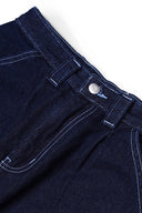 Stripped Wide Denim Pants