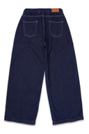 Stripped Wide Denim Pants