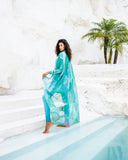 AQUA CLOUD SWIM KIMONO -MINT GREEN