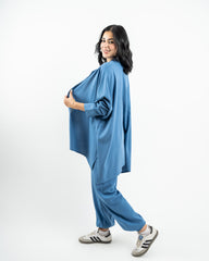 PURE LINEN PANTS-BLUE