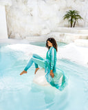 AQUA CLOUD SWIM KIMONO -MINT GREEN