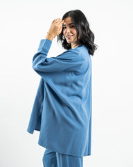 PURE LINEN SHIRT-BLUE