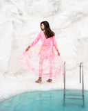 PINK PLUMES KIMONO SWIM