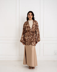 SATIN MERMAID SKIRT -BEIGE