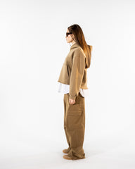 CARGO GABARDINE PANTS-CAFE