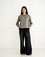 STRAIGHT DENIM PANT-BLACK