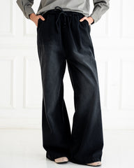 STRAIGHT DENIM PANT-BLACK