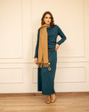 FITTED DRESS-TURQUOISE