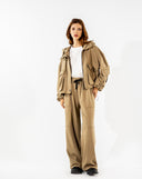 Cargo Sweatshirt with Hoodie-CAFE