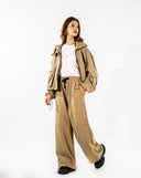Cargo Sweatshirt with Hoodie-CAFE
