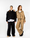 Cargo Sweatshirt with Hoodie-CAFE