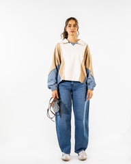 BALLOON DENIM PANTS-DARK BLUE