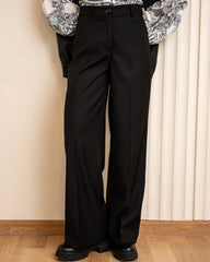 CLASSIC WIDE LEG PANTS-BLACK