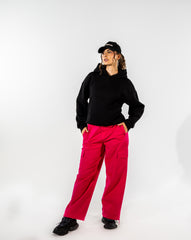 CARGO GABARDINE PANTS-FOSHIA