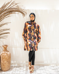 PRINTED LONG SWIMTOP-HAVAN ( TOP ONLY )
