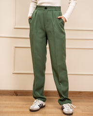 FORMAL TROUSERS -OLIVE