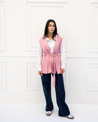 SLEEVELESS BLAZER-PINK