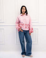HIGH WAIST STRAIGHT PANTS -LIGHT BLUE