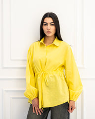 PURE LINEN BLOUSE-YELLOW