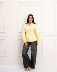 WRAPPED BLOUSE-YELLOW