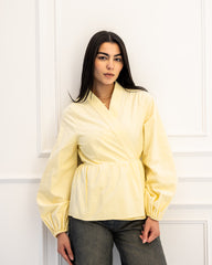 WRAPPED BLOUSE-YELLOW