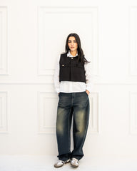 BALLOON DENIM PANT-WASHED BLUE