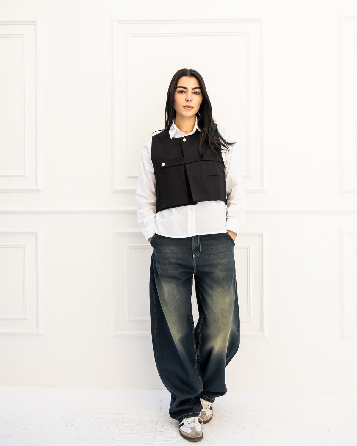 BALLOON DENIM PANT-WASHED BLUE