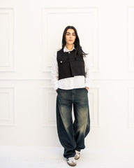 BALLOON DENIM PANT-WASHED BLUE