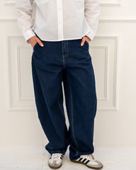 BALLOON DENIM PANT-BLUE BLACK