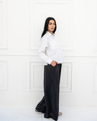 CRINKLE PANTS-BLACK